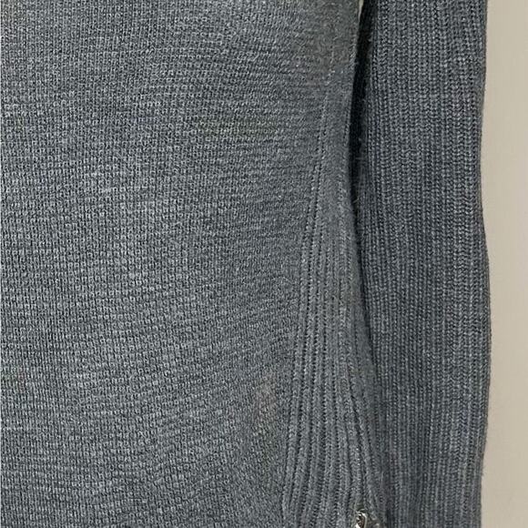 INC Grey Moto Zip Sweater Size PS - Picture 4 of 5